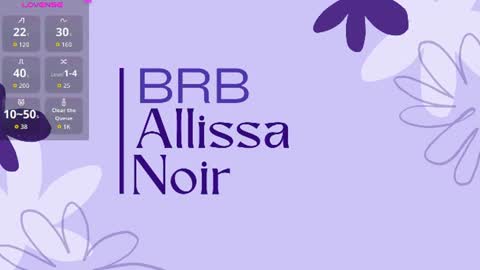 Allissa  online show from 17, 6, 2026