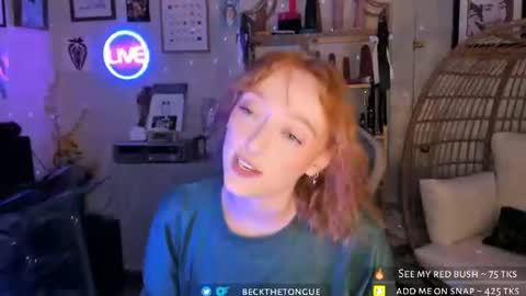 Snapshot of beckthetongue chatting on 26, 7, 2026 Beck the tongue online show from 26, 7, 2026