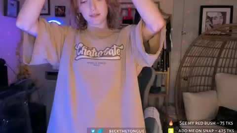Snapshot of beckthetongue chatting on 29, 7, 2026 Beck the tongue online show from 29, 7, 2026