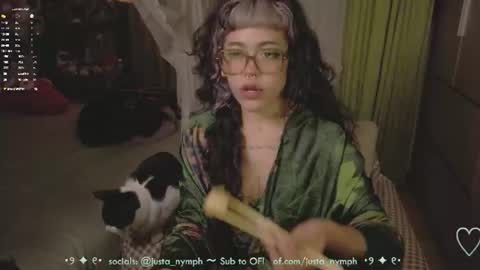 Snapshot of blushing_nymph chatting on 22, 6, 2026 Im Nym Justa nymph on twitter and IG online show from 22, 6, 2026
