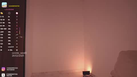 Snapshot of connie_west0 chatting on 26, 2, 2025 independent model online show from 26, 2, 2025