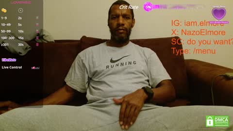 My name is Elmore. Please say hello I like to chat with you. If you have requests or dirty talk please use tip online show from 26, 1, 2025