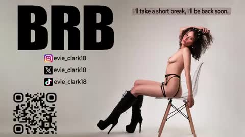 Snapshot of evie_clark_ chatting on 25, 6, 2026 My name is Evie nice to meet you really get to know me better private is open online show from 25, 6, 2026