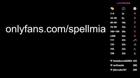 Snapshot of miaspell chatting on 28, 1, 2025 Mia  instagram miasspell online show from 28, 1, 2025