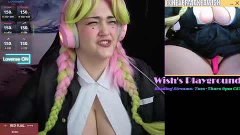 Snapshot of nevermakeawish chatting on 15, 2, 2026 Wishs Playground online show from 15, 2, 2026