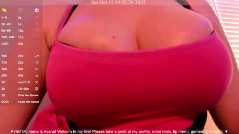 Snapshot of queenayana chatting on 11, 10, 2025 Ayana Delatorre online show from 11, 10, 2025