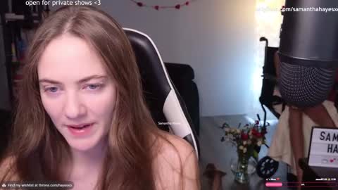 Snapshot of samanthahayesxoxo chatting on 30, 1, 2025 The Real Samantha Hayes haha online show from 30, 1, 2025