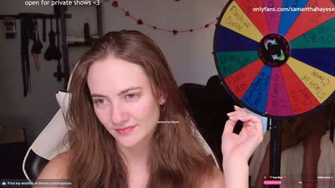 Snapshot of samanthahayesxoxo chatting on 1, 2, 2025 The Real Samantha Hayes haha online show from 1, 2, 2025