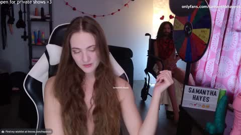 Snapshot of samanthahayesxoxo chatting on 12, 2, 2025 The Real Samantha Hayes haha online show from 12, 2, 2025