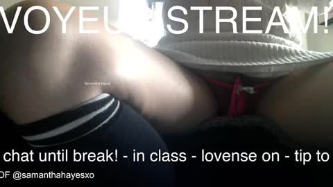 Snapshot of samanthahayesxoxo chatting on 5, 12, 2025 The Real Samantha Hayes haha online show from 5, 12, 2025