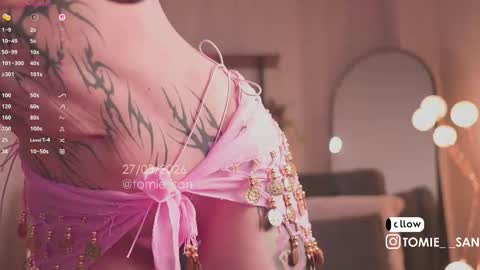 Snapshot of tomie_san chatting on 27, 3, 2026 Tomie online show from 27, 3, 2026