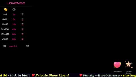 Snapshot of webchrissy chatting on 2, 3, 2025 Chrissy online show from 2, 3, 2025