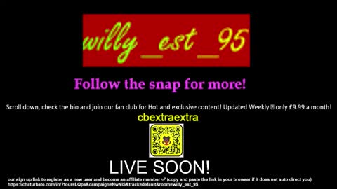 Snapshot of willy_est_95 chatting on 12, 1, 2026 willy_est_95 online show from 12, 1, 2026