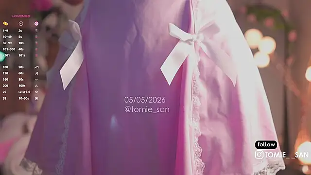 Snapshot of tomie_san chatting on 5, 5, 2026 tomie san online show from 5, 5, 2026