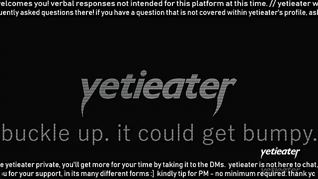 Snapshot of yetieater chatting on 24, 5, 2026 yetieater online show from 24, 5, 2026