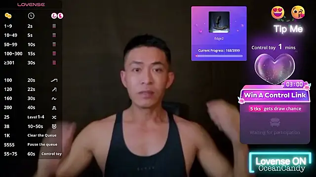 Snapshot of OceanCandy9 chatting on 11, 1, 2026 OceanCandy9 online show from 11, 1, 2026